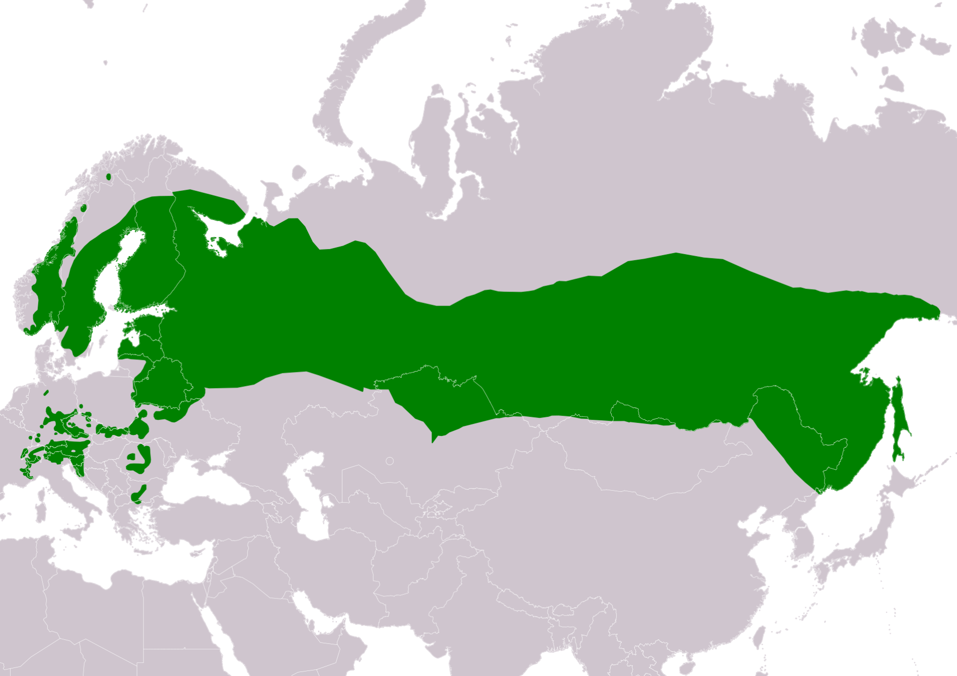 Eurasian Pygmy Owl habitat map