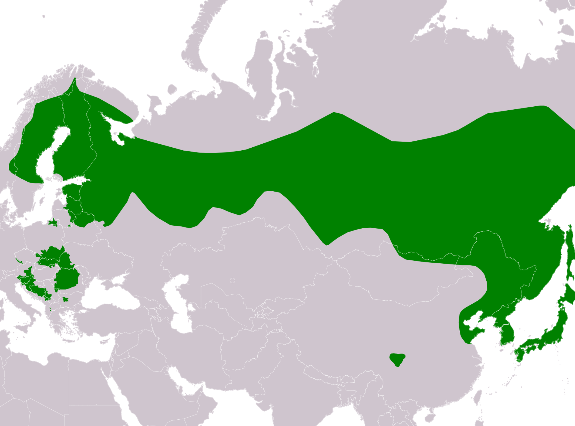 Ural Owl habitat map